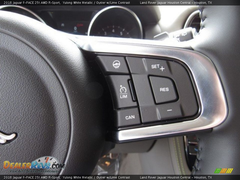2018 Jaguar F-PACE 25t AWD R-Sport Yulong White Metallic / Oyster w/Lime Contrast Photo #30
