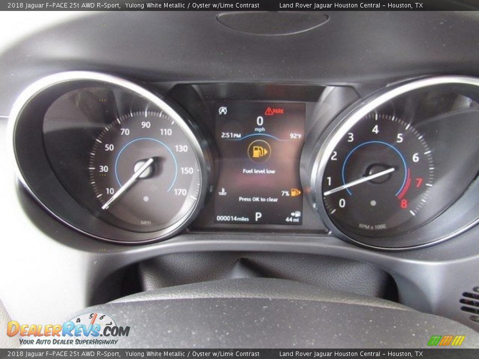 2018 Jaguar F-PACE 25t AWD R-Sport Yulong White Metallic / Oyster w/Lime Contrast Photo #31