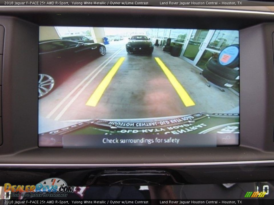 2018 Jaguar F-PACE 25t AWD R-Sport Yulong White Metallic / Oyster w/Lime Contrast Photo #34
