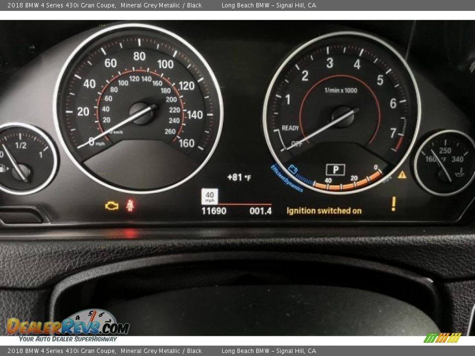 2018 BMW 4 Series 430i Gran Coupe Mineral Grey Metallic / Black Photo #16