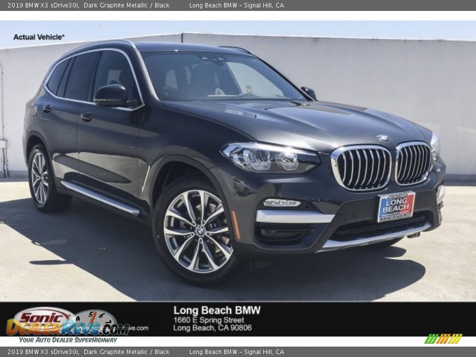 2019 BMW X3 sDrive30i Dark Graphite Metallic / Black Photo #1