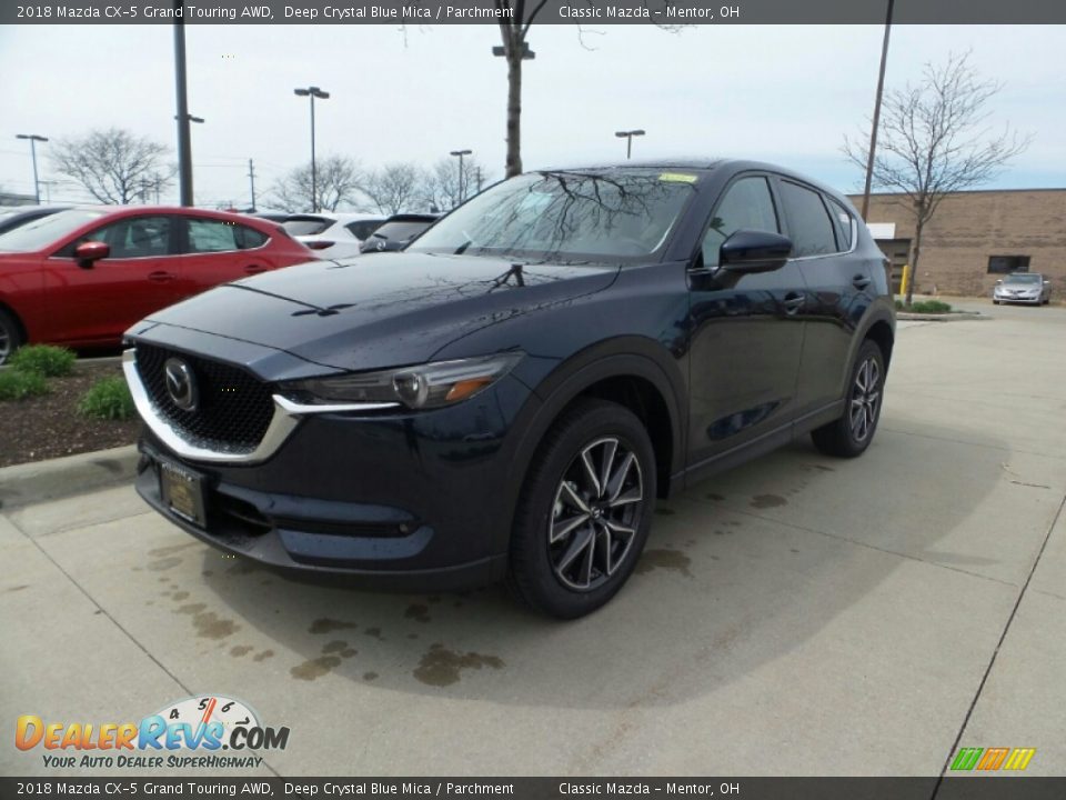 2018 Mazda CX-5 Grand Touring AWD Deep Crystal Blue Mica / Parchment Photo #1