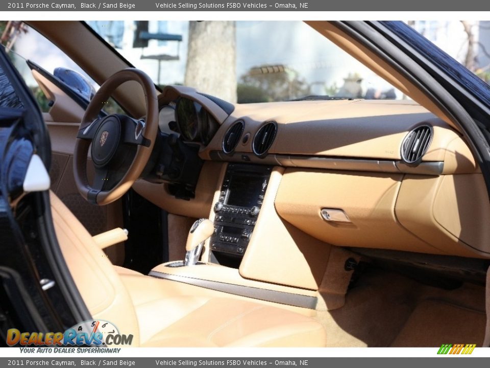 2011 Porsche Cayman Black / Sand Beige Photo #7