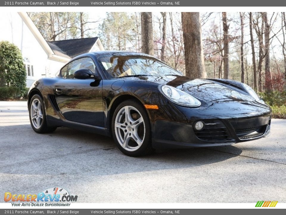 2011 Porsche Cayman Black / Sand Beige Photo #12