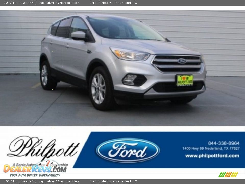 2017 Ford Escape SE Ingot Silver / Charcoal Black Photo #1