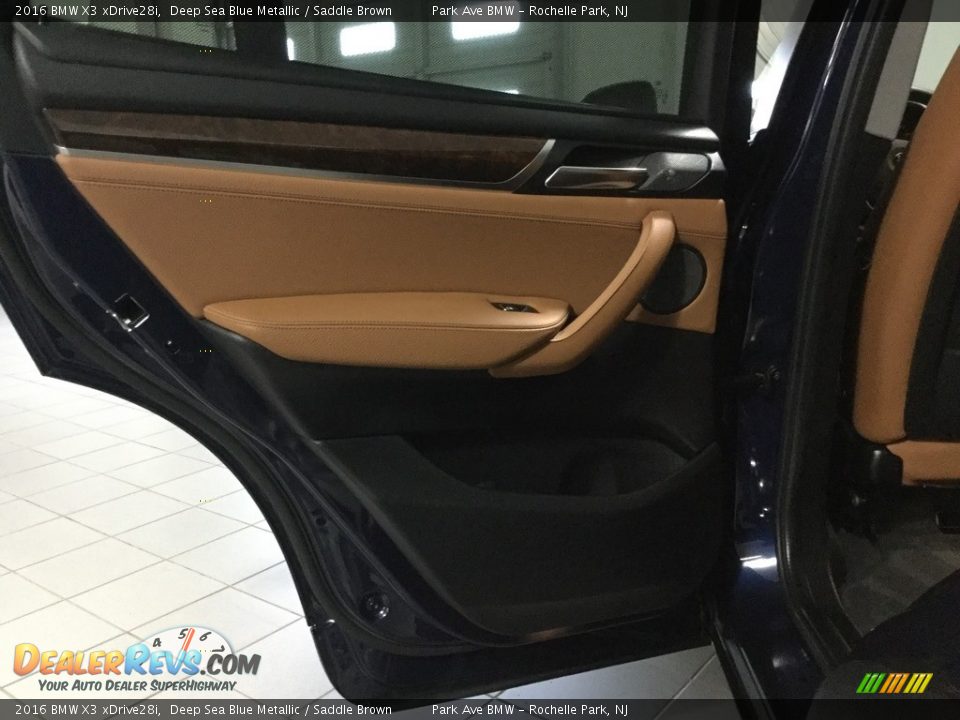 2016 BMW X3 xDrive28i Deep Sea Blue Metallic / Saddle Brown Photo #12