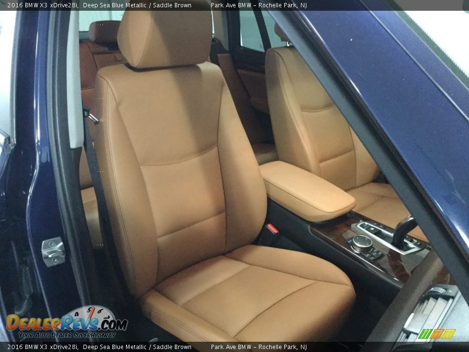 2016 BMW X3 xDrive28i Deep Sea Blue Metallic / Saddle Brown Photo #16