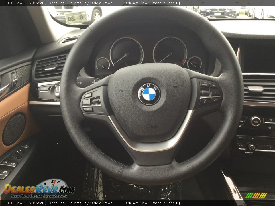 2016 BMW X3 xDrive28i Deep Sea Blue Metallic / Saddle Brown Photo #22