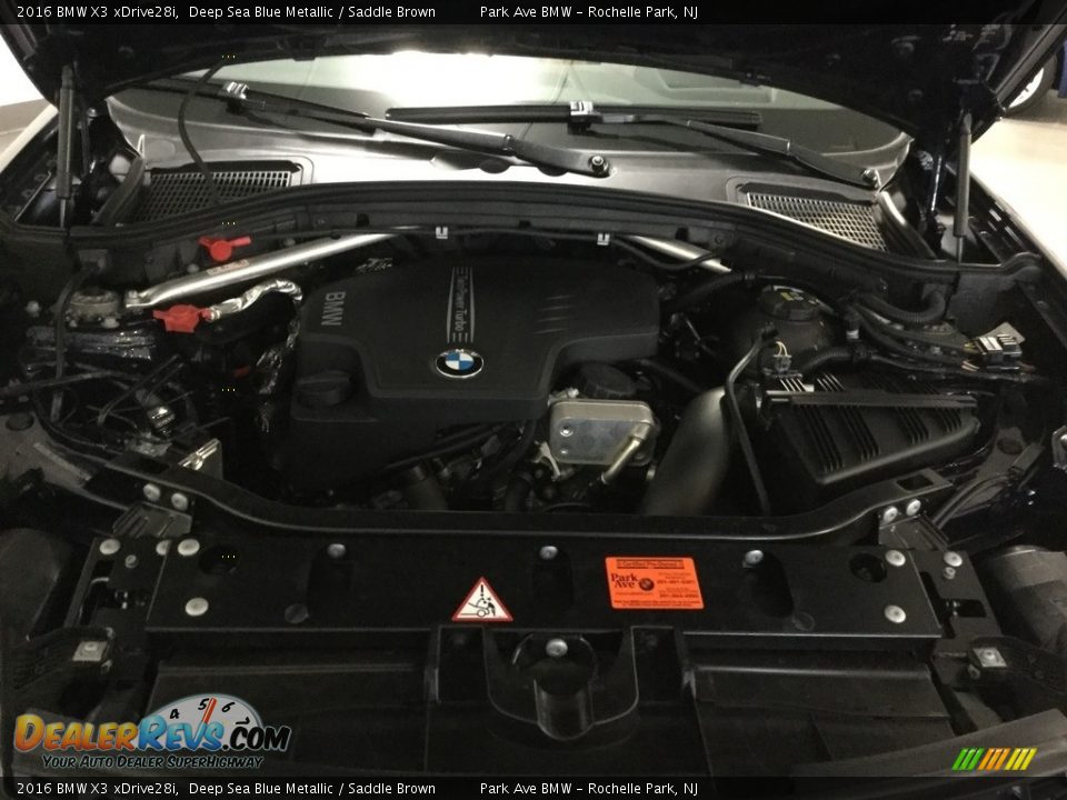 2016 BMW X3 xDrive28i Deep Sea Blue Metallic / Saddle Brown Photo #30