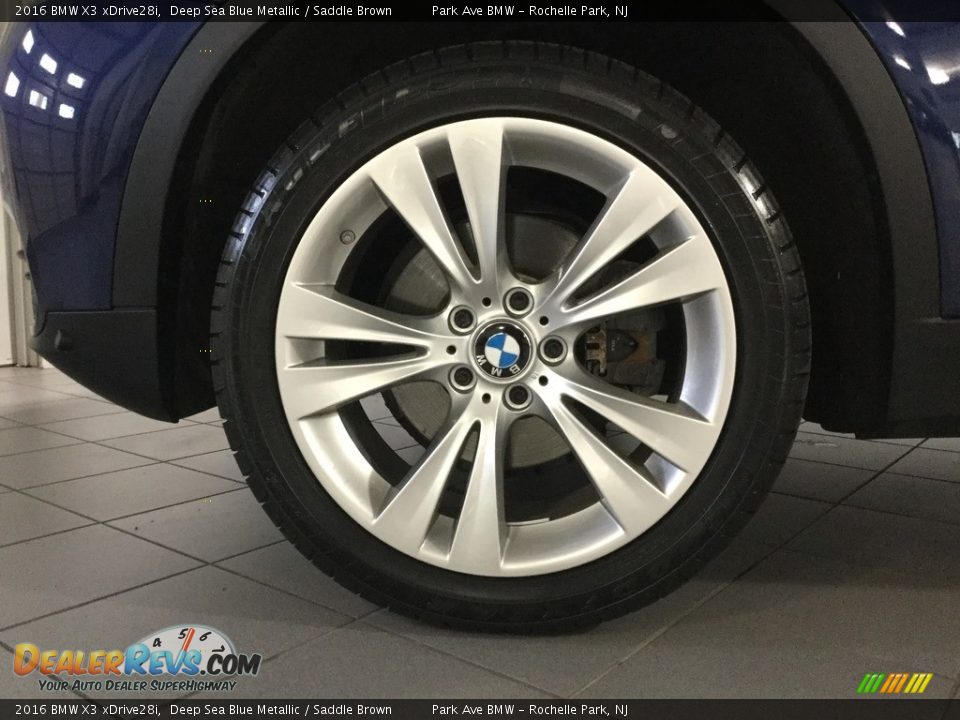 2016 BMW X3 xDrive28i Deep Sea Blue Metallic / Saddle Brown Photo #31