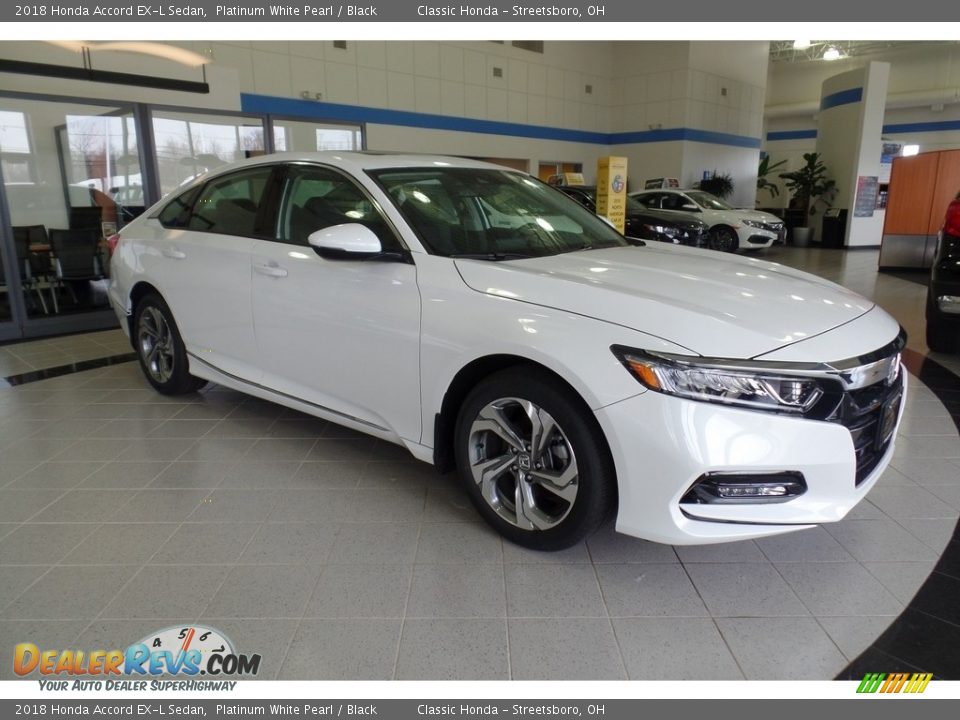 2018 Honda Accord EX-L Sedan Platinum White Pearl / Black Photo #3