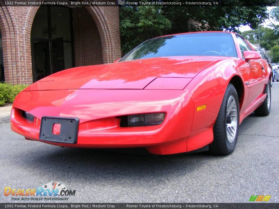 1992 Pontiac Firebird Formula Coupe Bright Red / Medium Gray Photo #1