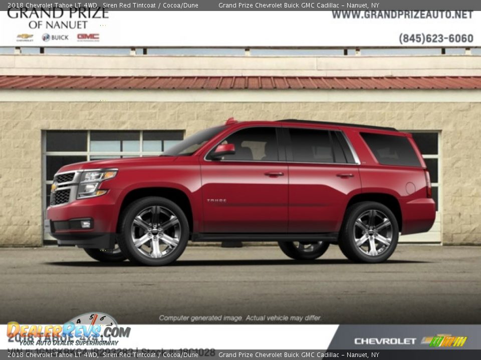 2018 Chevrolet Tahoe LT 4WD Siren Red Tintcoat / Cocoa/Dune Photo #2