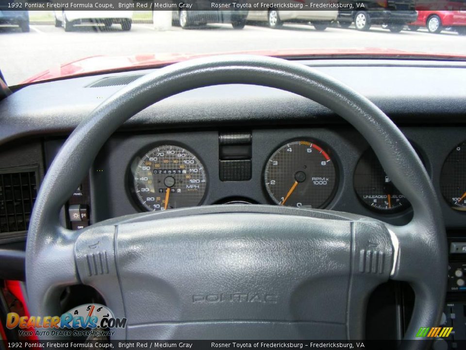 1992 Pontiac Firebird Formula Coupe Bright Red / Medium Gray Photo #10