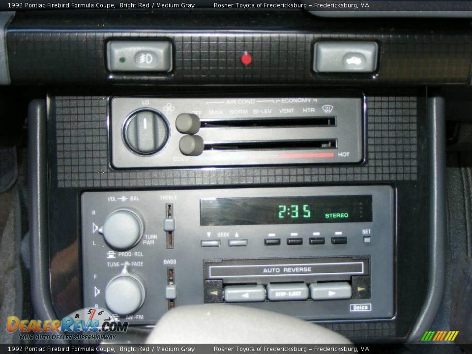 1992 Pontiac Firebird Formula Coupe Bright Red / Medium Gray Photo #11