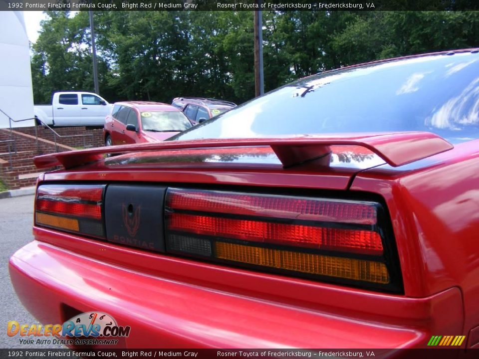 1992 Pontiac Firebird Formula Coupe Bright Red / Medium Gray Photo #20