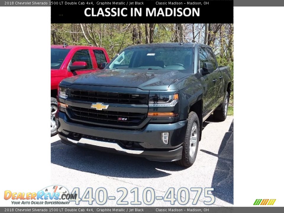 2018 Chevrolet Silverado 1500 LT Double Cab 4x4 Graphite Metallic / Jet Black Photo #1