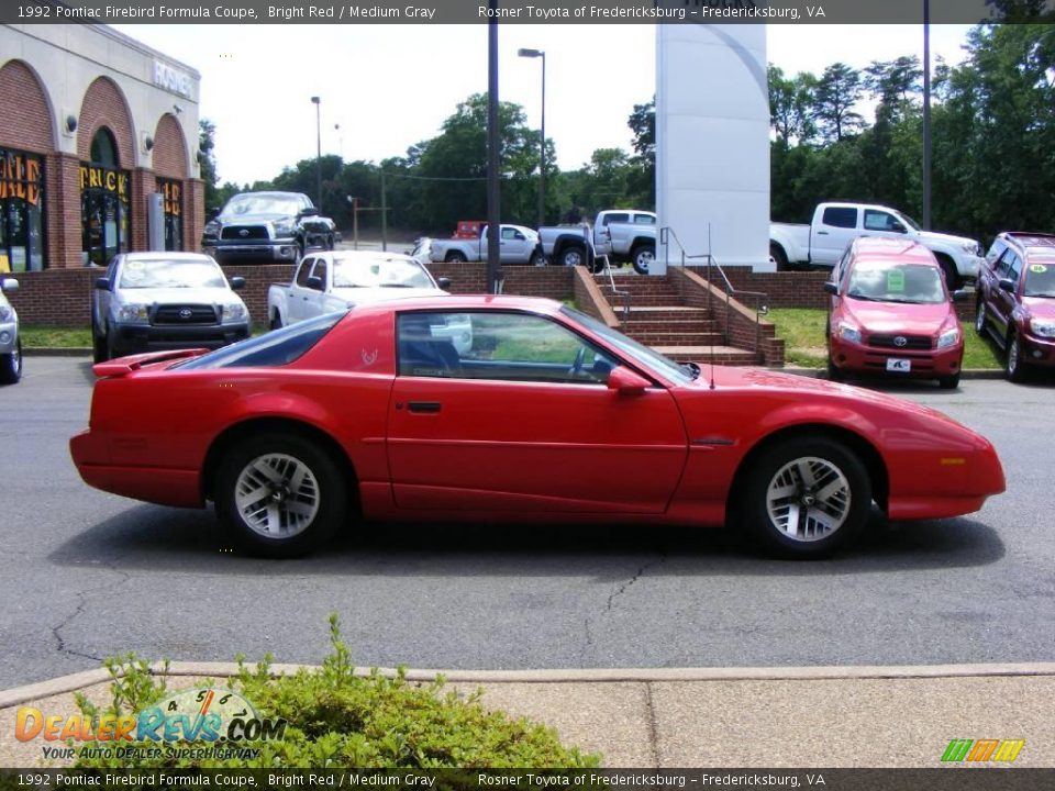 1992 Pontiac Firebird Formula Coupe Bright Red / Medium Gray Photo #24