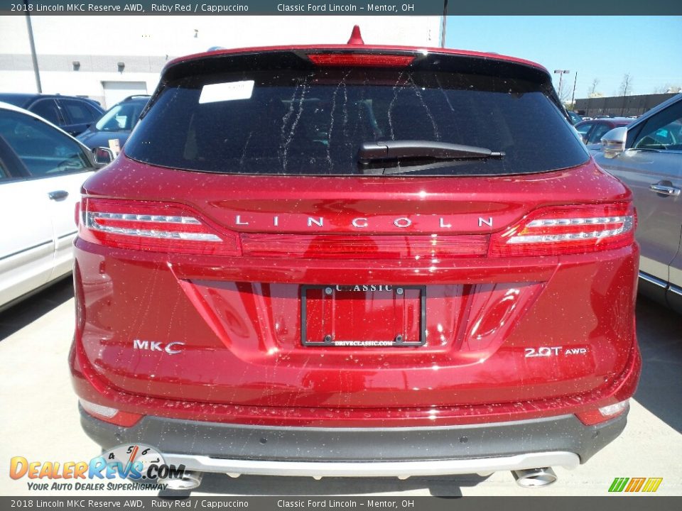 2018 Lincoln MKC Reserve AWD Ruby Red / Cappuccino Photo #4