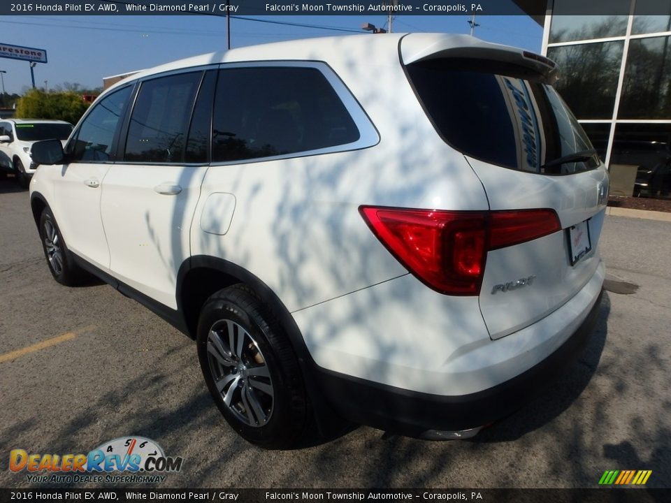 2016 Honda Pilot EX AWD White Diamond Pearl / Gray Photo #3