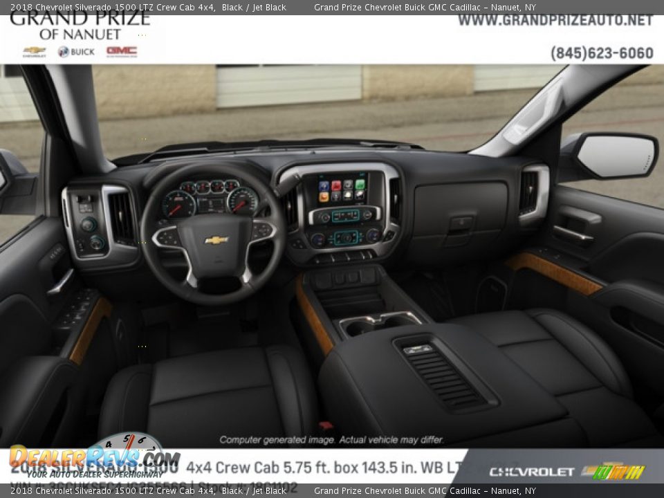2018 Chevrolet Silverado 1500 LTZ Crew Cab 4x4 Black / Jet Black Photo #5