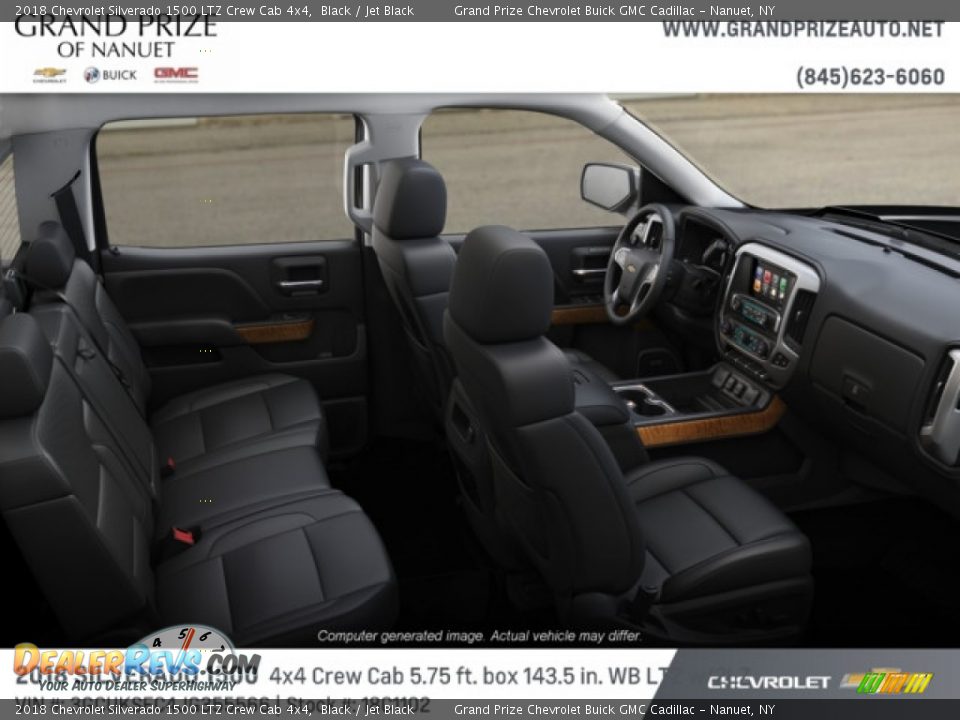 2018 Chevrolet Silverado 1500 LTZ Crew Cab 4x4 Black / Jet Black Photo #6