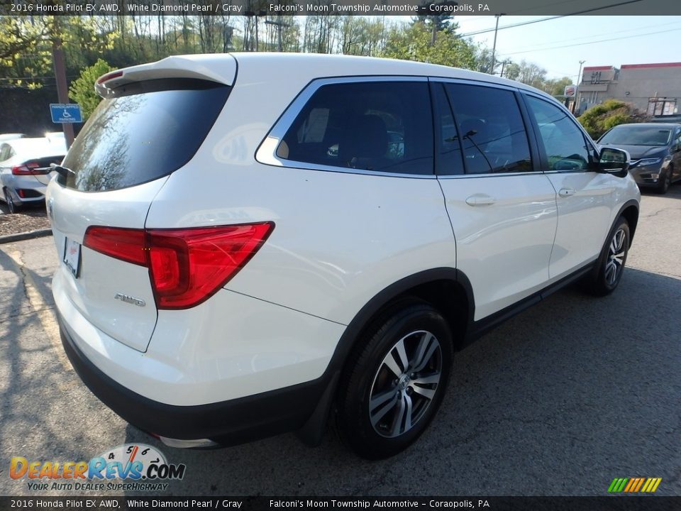 2016 Honda Pilot EX AWD White Diamond Pearl / Gray Photo #6