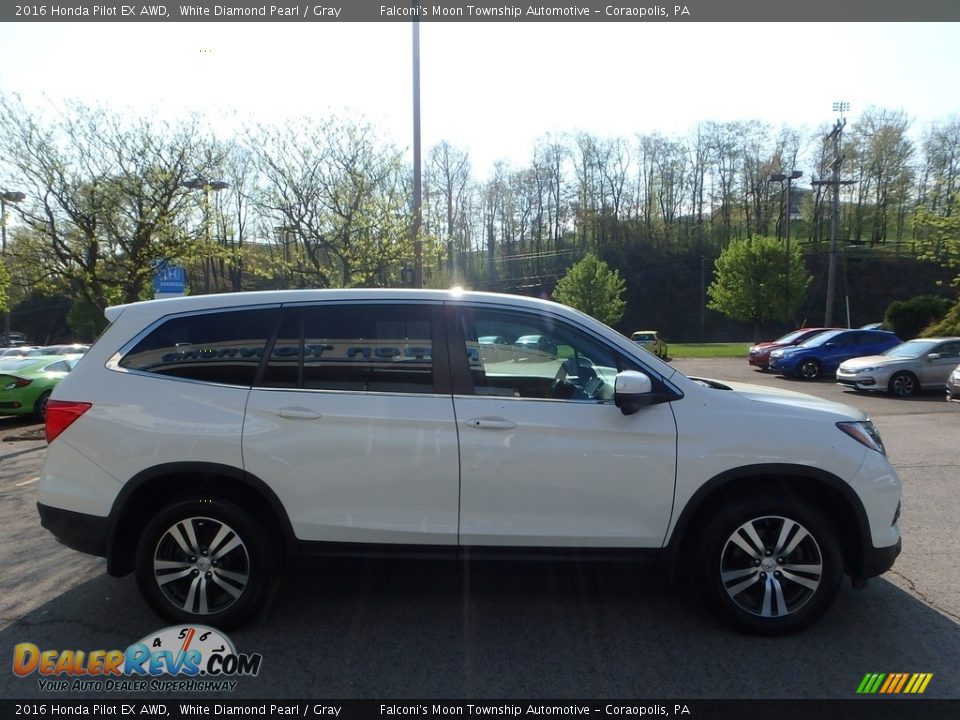 2016 Honda Pilot EX AWD White Diamond Pearl / Gray Photo #7
