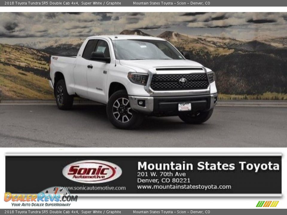 2018 Toyota Tundra SR5 Double Cab 4x4 Super White / Graphite Photo #1