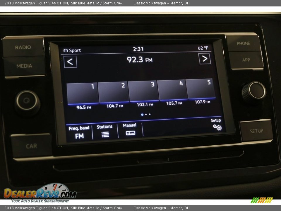 2018 Volkswagen Tiguan S 4MOTION Silk Blue Metallic / Storm Gray Photo #9