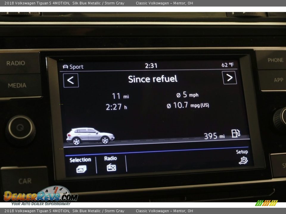 2018 Volkswagen Tiguan S 4MOTION Silk Blue Metallic / Storm Gray Photo #10