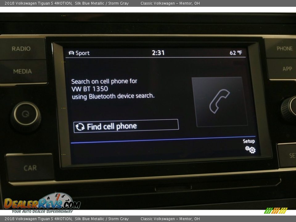 2018 Volkswagen Tiguan S 4MOTION Silk Blue Metallic / Storm Gray Photo #11