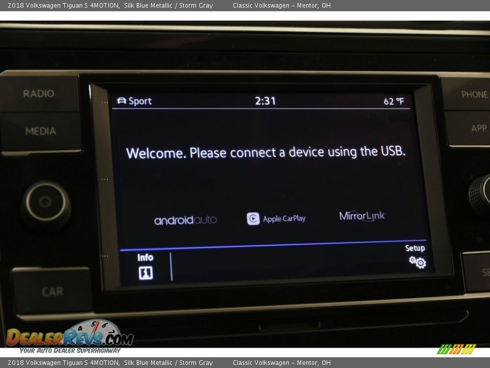 2018 Volkswagen Tiguan S 4MOTION Silk Blue Metallic / Storm Gray Photo #12