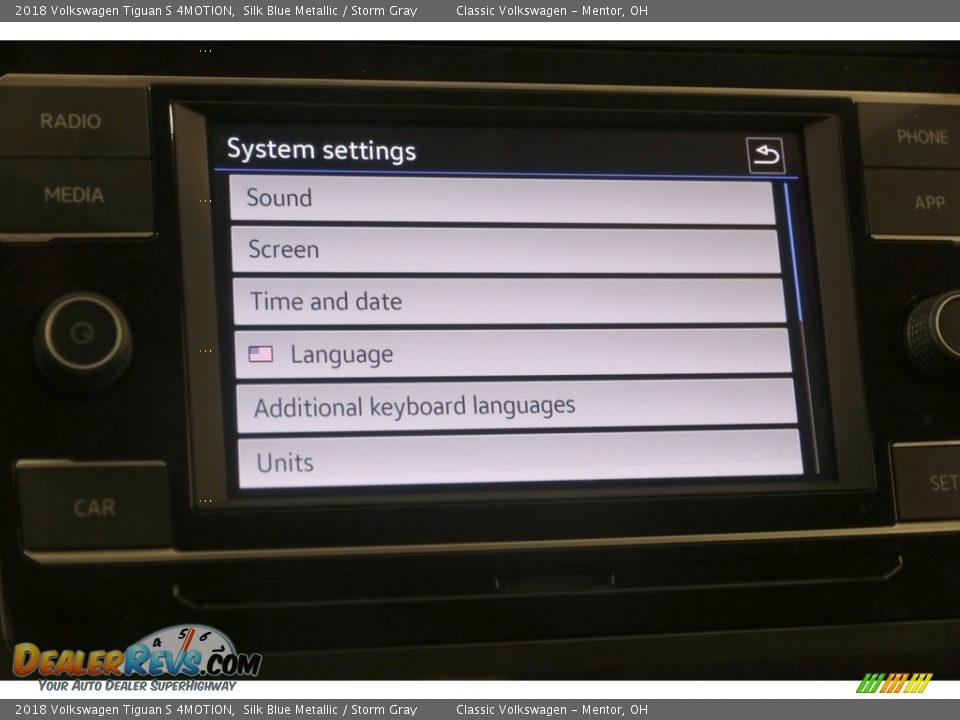 2018 Volkswagen Tiguan S 4MOTION Silk Blue Metallic / Storm Gray Photo #13