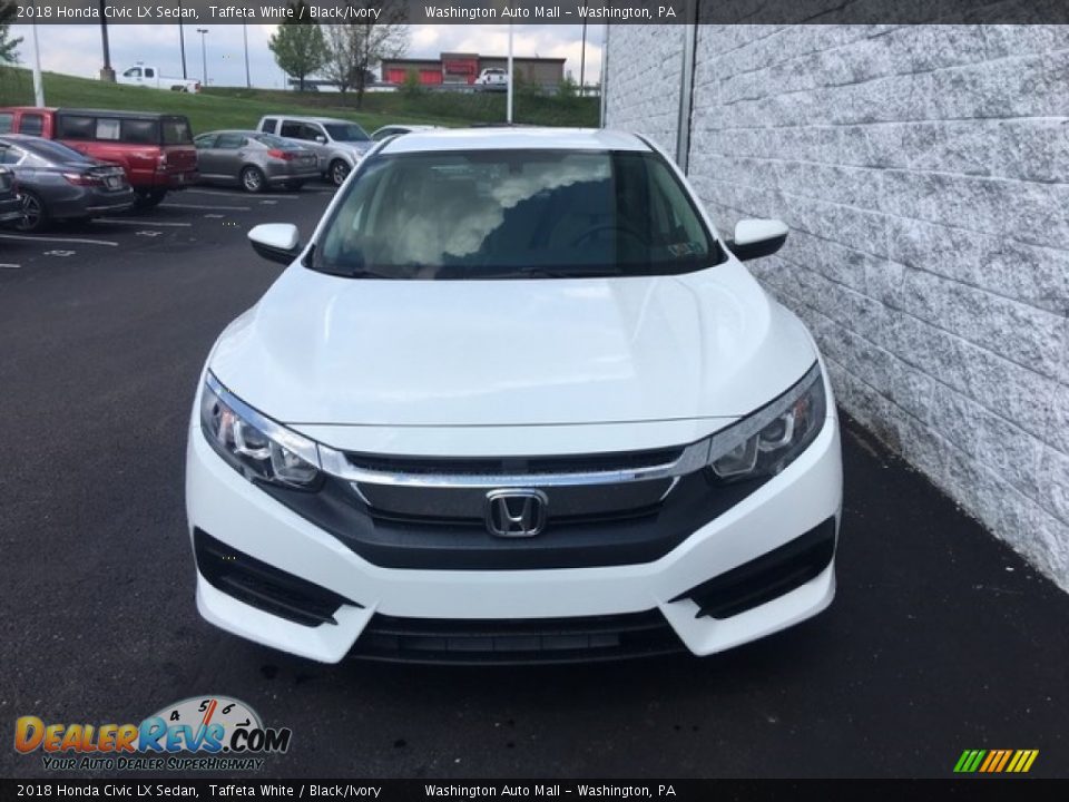 2018 Honda Civic LX Sedan Taffeta White / Black/Ivory Photo #2