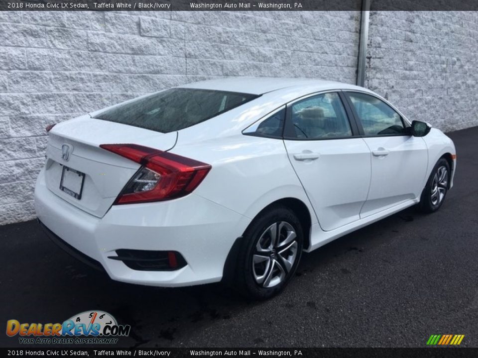 2018 Honda Civic LX Sedan Taffeta White / Black/Ivory Photo #4