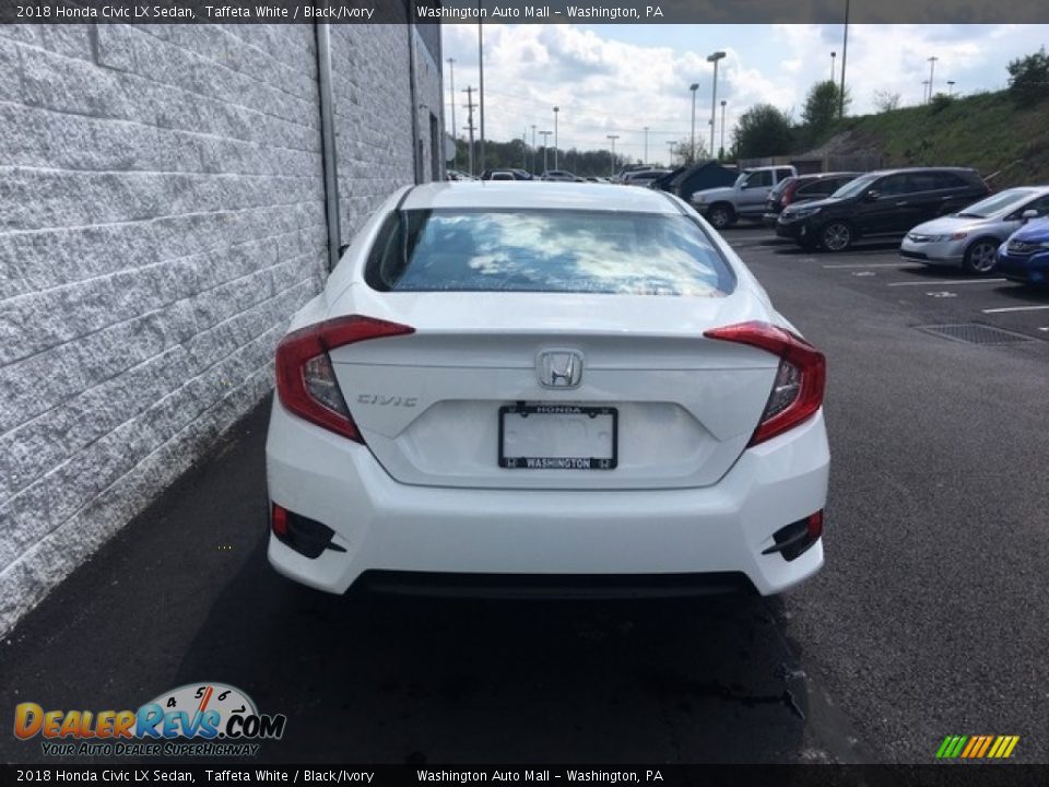 2018 Honda Civic LX Sedan Taffeta White / Black/Ivory Photo #5
