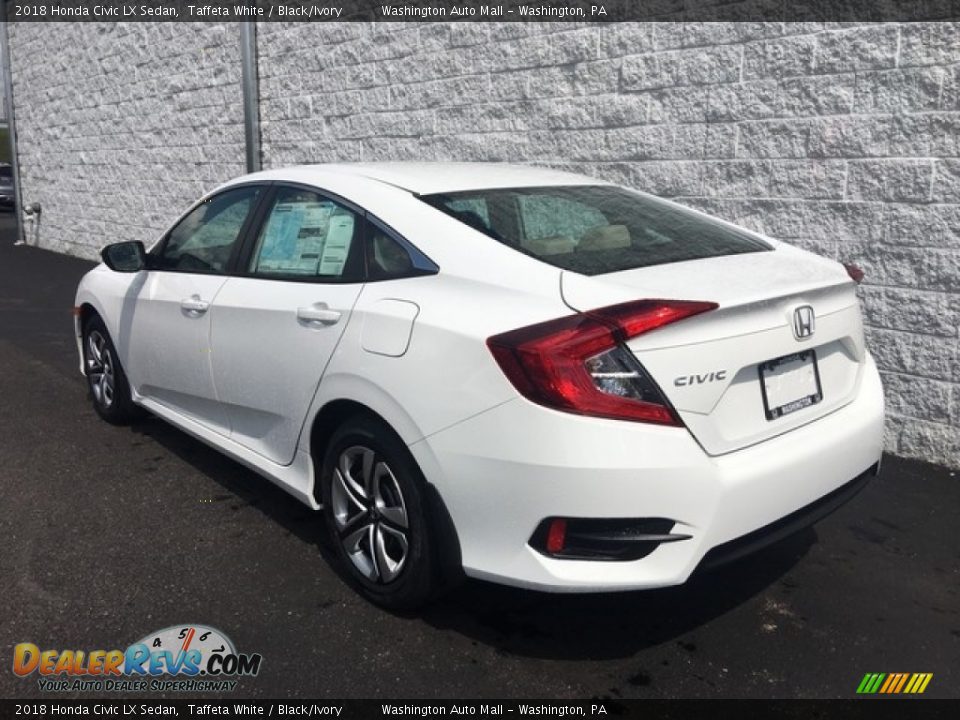 2018 Honda Civic LX Sedan Taffeta White / Black/Ivory Photo #6