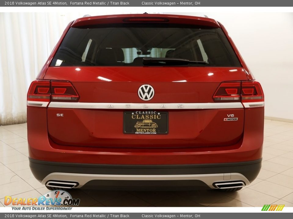 2018 Volkswagen Atlas SE 4Motion Fortana Red Metallic / Titan Black Photo #22