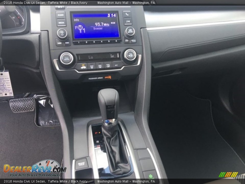 2018 Honda Civic LX Sedan Taffeta White / Black/Ivory Photo #14