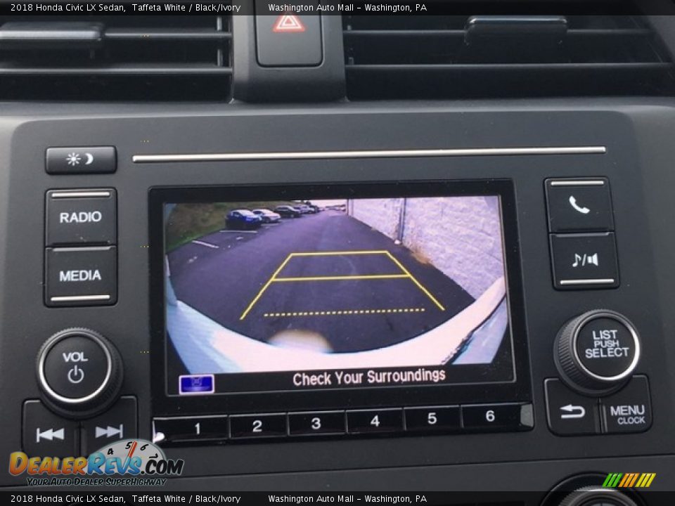 2018 Honda Civic LX Sedan Taffeta White / Black/Ivory Photo #16
