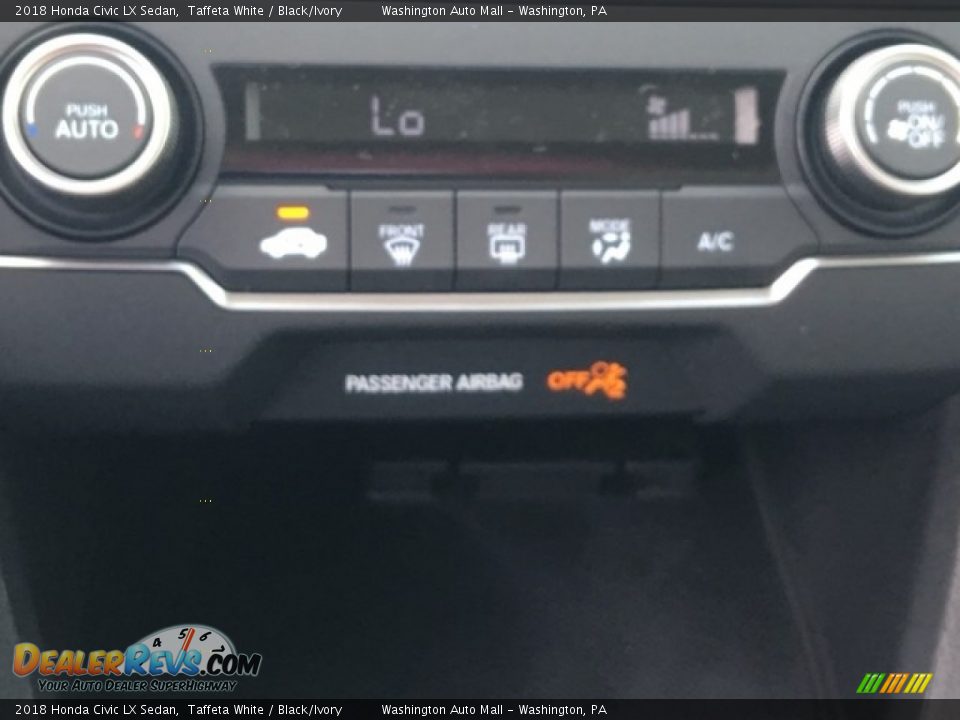 2018 Honda Civic LX Sedan Taffeta White / Black/Ivory Photo #17