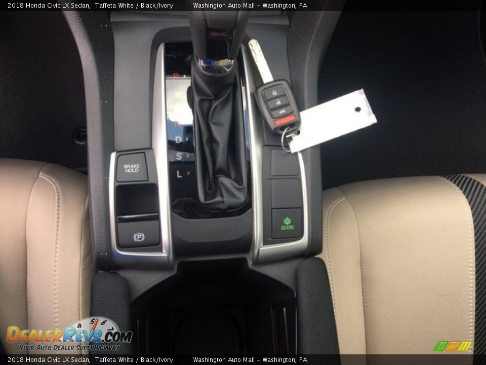 2018 Honda Civic LX Sedan Taffeta White / Black/Ivory Photo #18