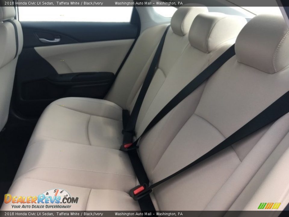 2018 Honda Civic LX Sedan Taffeta White / Black/Ivory Photo #19