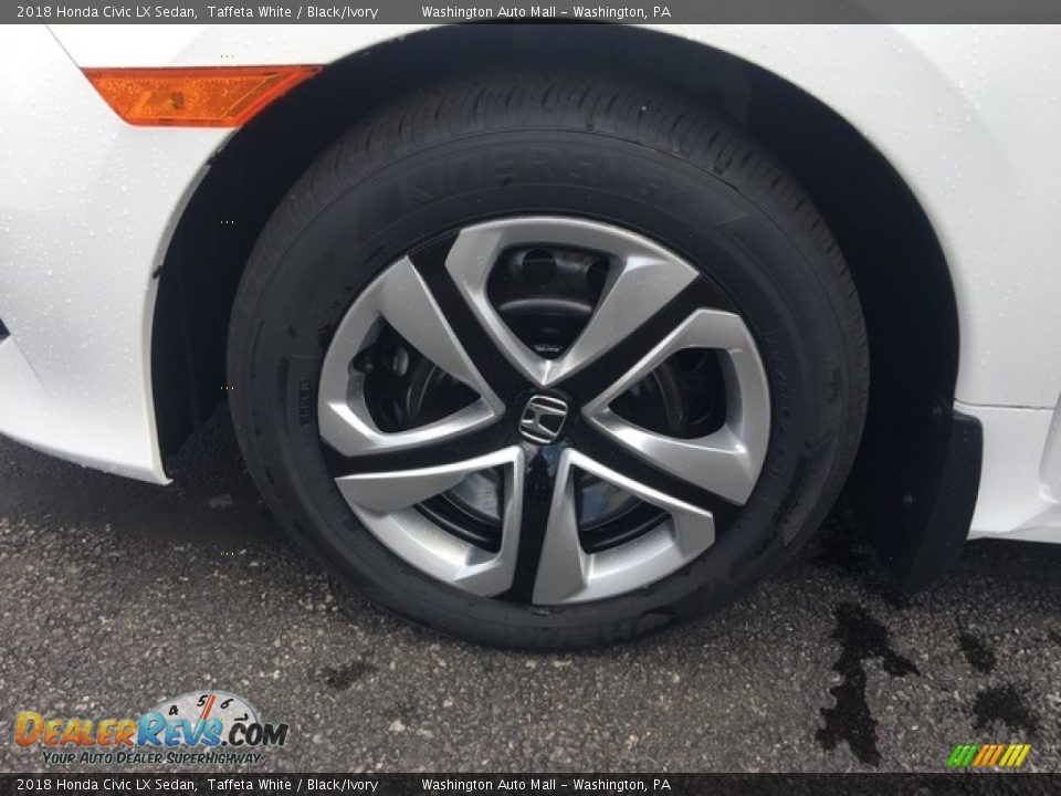 2018 Honda Civic LX Sedan Taffeta White / Black/Ivory Photo #24