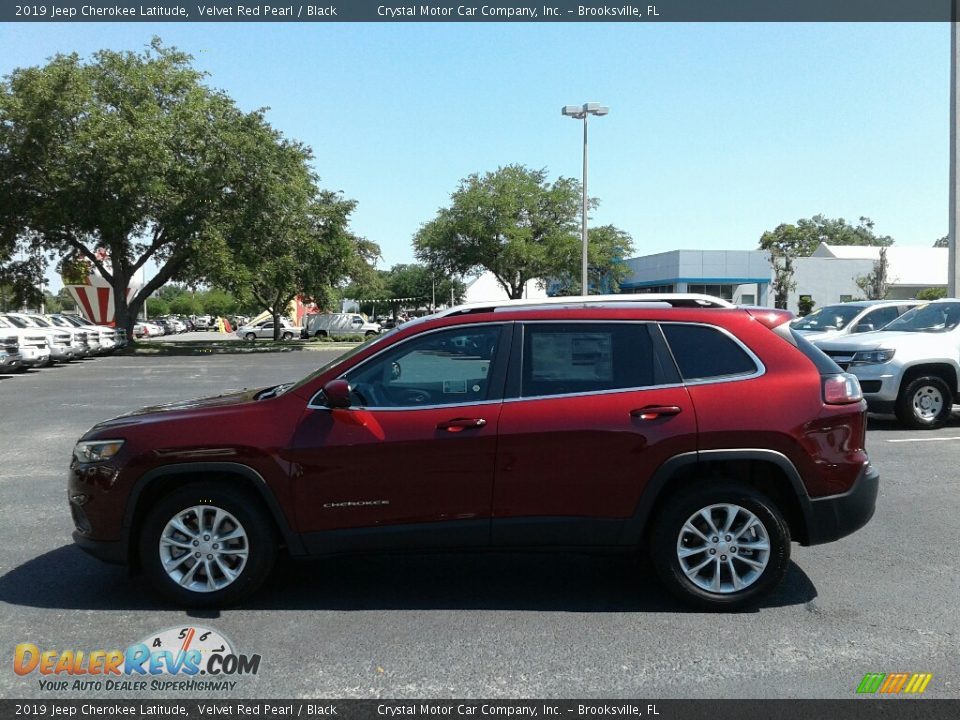 2019 Jeep Cherokee Latitude Velvet Red Pearl / Black Photo #2