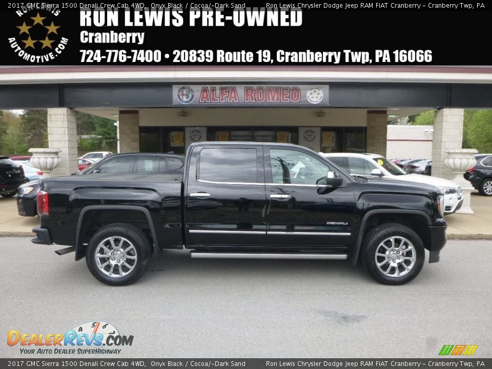2017 GMC Sierra 1500 Denali Crew Cab 4WD Onyx Black / Cocoa/­Dark Sand Photo #1