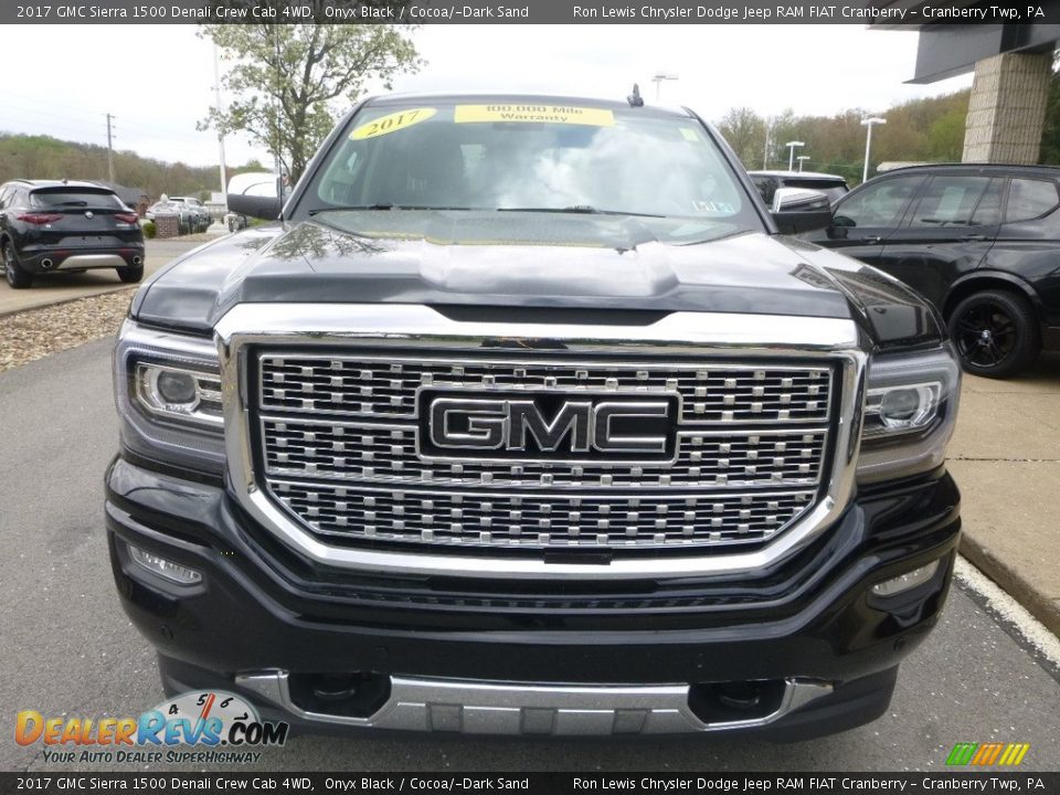 2017 GMC Sierra 1500 Denali Crew Cab 4WD Onyx Black / Cocoa/­Dark Sand Photo #4