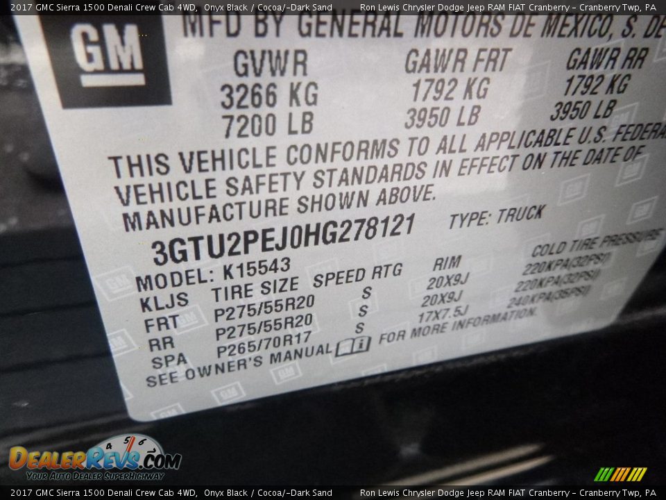 2017 GMC Sierra 1500 Denali Crew Cab 4WD Onyx Black / Cocoa/­Dark Sand Photo #16
