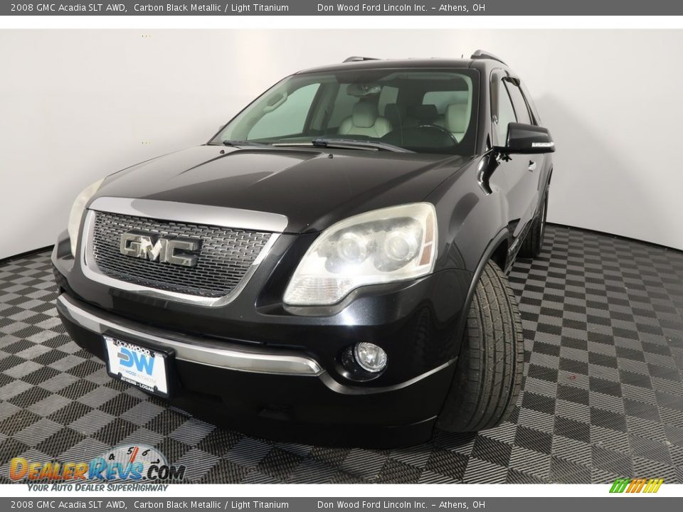 2008 GMC Acadia SLT AWD Carbon Black Metallic / Light Titanium Photo #8